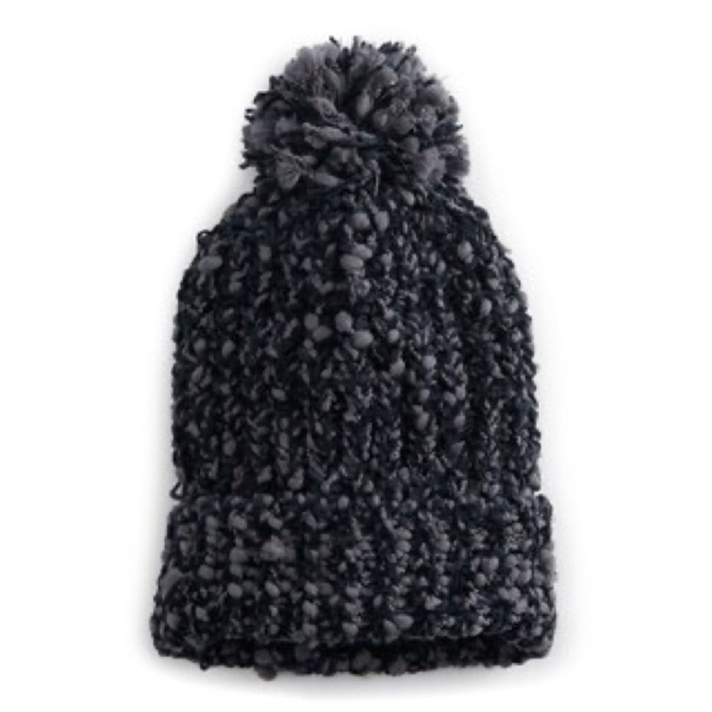 Sonoma Winter Beanie w/ Pom in Dark Neutrals - Picture 2 of 5